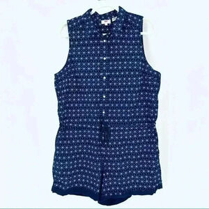 Levi’s Navy/White Shorts Romper‎ With Pockets Size XL